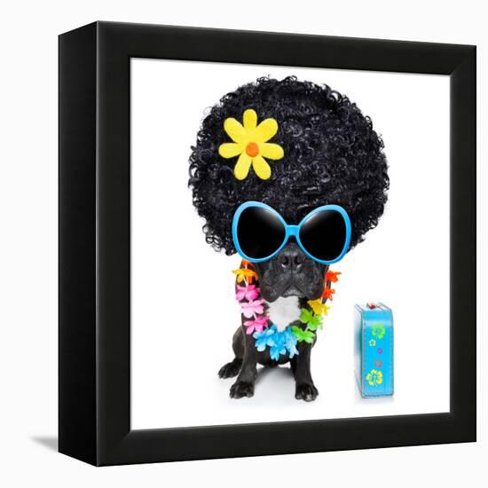 Hippie Dog-Javier Brosch-Framed Premier Image Canvas