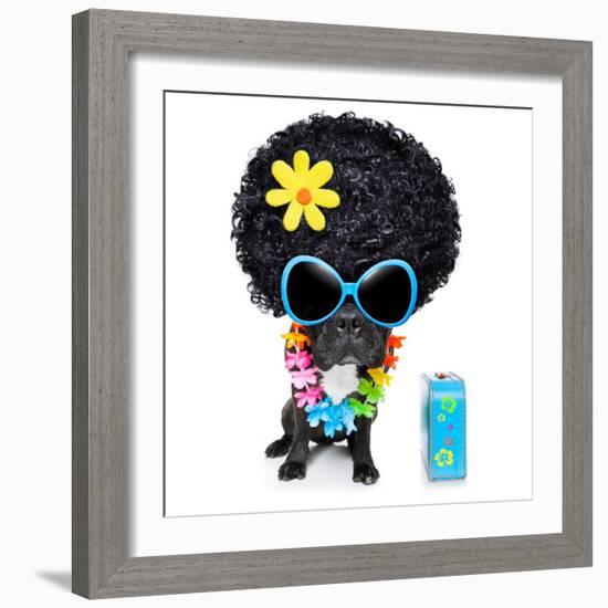 Hippie Dog-Javier Brosch-Framed Photographic Print