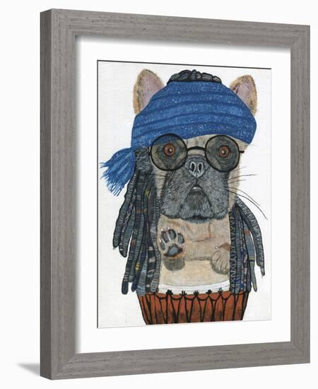 Hippie Frenchie-Melissa Symons-Framed Art Print