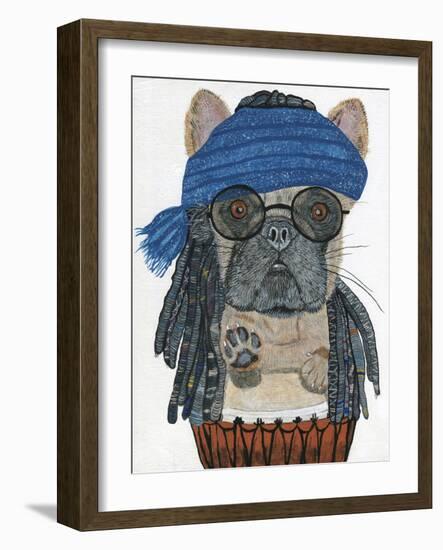 Hippie Frenchie-Melissa Symons-Framed Art Print