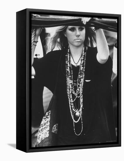 Hippie Girl at Woodstock Music Festival-Bill Eppridge-Framed Premier Image Canvas