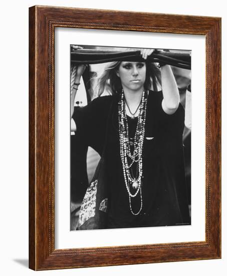 Hippie Girl at Woodstock Music Festival-Bill Eppridge-Framed Photographic Print