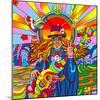 Hippie Musician 1-Howie Green-Mounted Art Print