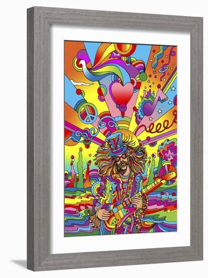 Hippie Musician 3-Howie Green-Framed Giclee Print