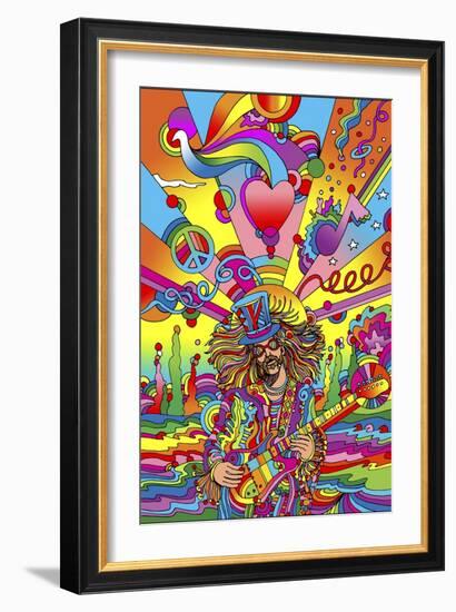 Hippie Musician 3-Howie Green-Framed Giclee Print