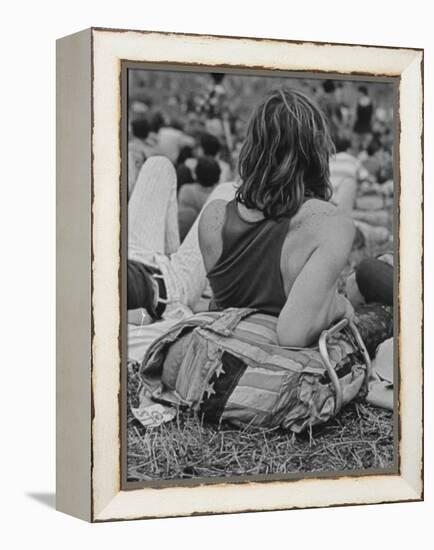 Hippies at Woodstock Music Festival-null-Framed Premier Image Canvas