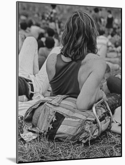 Hippies at Woodstock Music Festival-null-Mounted Photographic Print