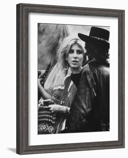 Hippies at Woodstock Music Festival-null-Framed Photographic Print