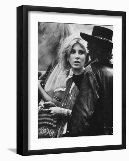 Hippies at Woodstock Music Festival-null-Framed Photographic Print