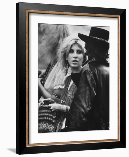 Hippies at Woodstock Music Festival-null-Framed Photographic Print