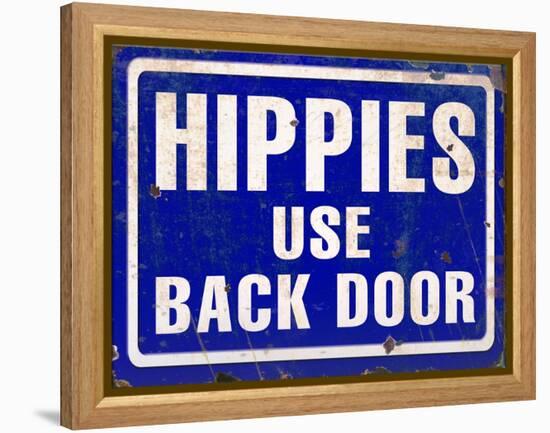 Hippies Back Door-Retroplanet-Framed Premier Image Canvas