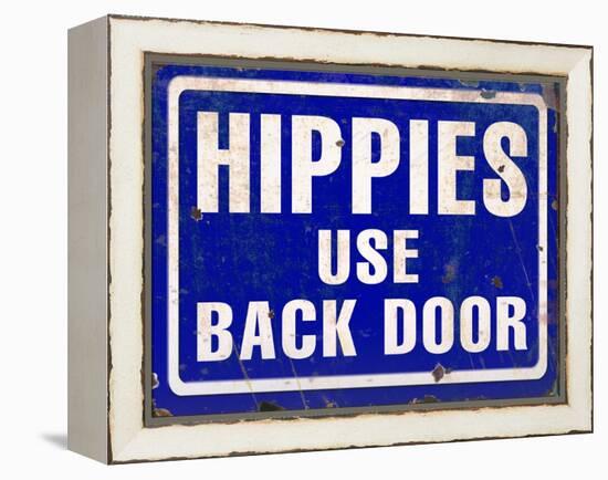 Hippies Back Door-Retroplanet-Framed Premier Image Canvas