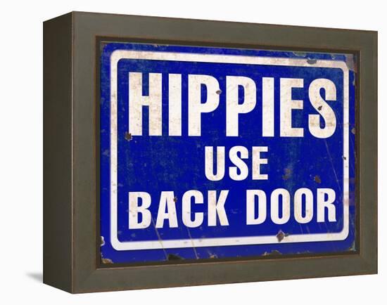 Hippies Back Door-Retroplanet-Framed Premier Image Canvas