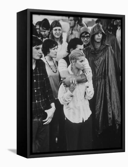 Hippies in Audience at Woodstock Music Festival-Bill Eppridge-Framed Premier Image Canvas