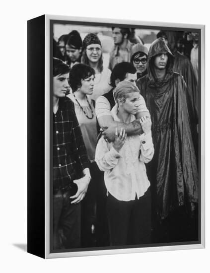 Hippies in Audience at Woodstock Music Festival-Bill Eppridge-Framed Premier Image Canvas