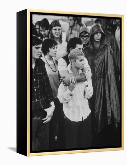 Hippies in Audience at Woodstock Music Festival-Bill Eppridge-Framed Premier Image Canvas