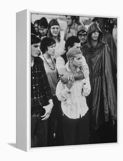 Hippies in Audience at Woodstock Music Festival-Bill Eppridge-Framed Premier Image Canvas