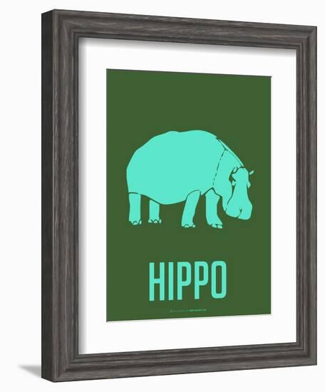 Hippo Blue-NaxArt-Framed Art Print