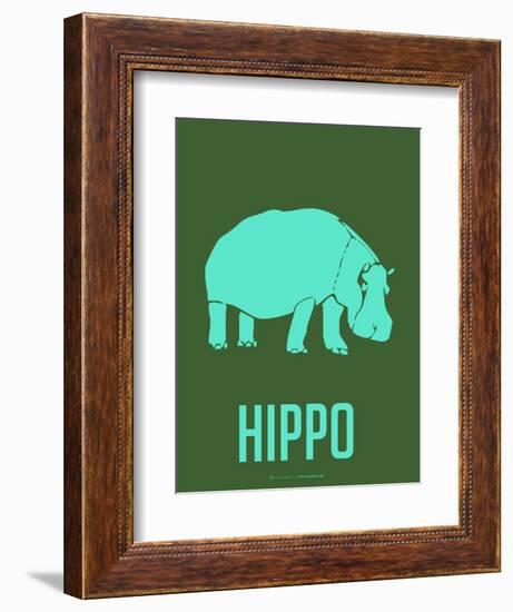 Hippo Blue-NaxArt-Framed Art Print