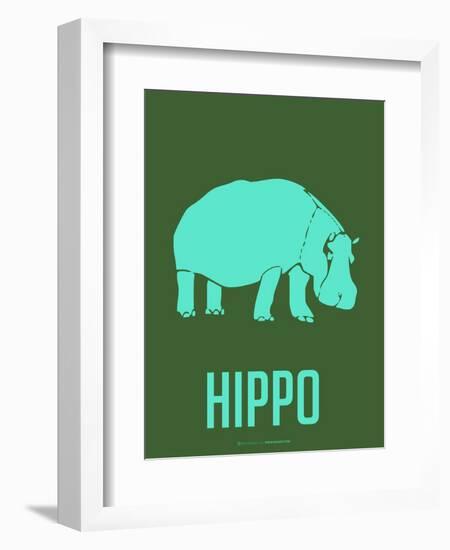 Hippo Blue-NaxArt-Framed Art Print