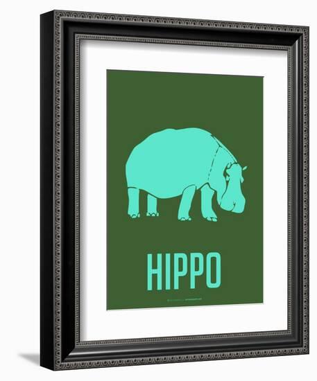 Hippo Blue-NaxArt-Framed Art Print