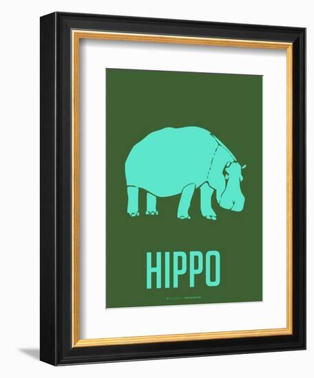 Hippo Blue-NaxArt-Framed Art Print