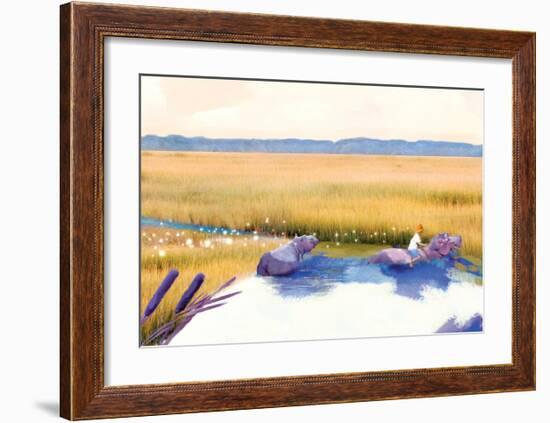 Hippo Friends-Nancy Tillman-Framed Art Print