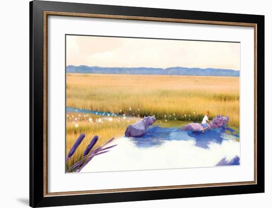 Hippo Friends-Nancy Tillman-Framed Art Print