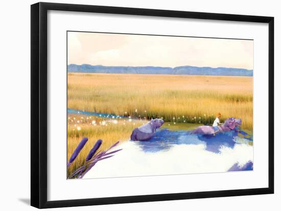 Hippo Friends-Nancy Tillman-Framed Art Print