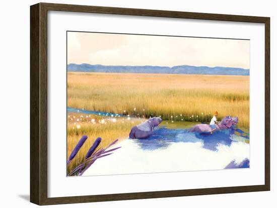 Hippo Friends-Nancy Tillman-Framed Art Print