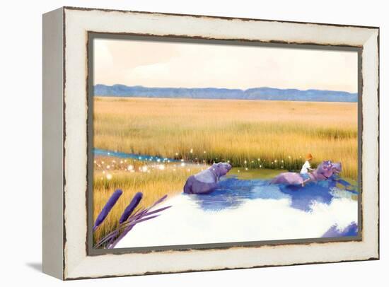 Hippo Friends-Nancy Tillman-Framed Stretched Canvas