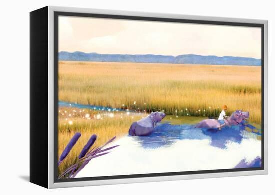 Hippo Friends-Nancy Tillman-Framed Stretched Canvas