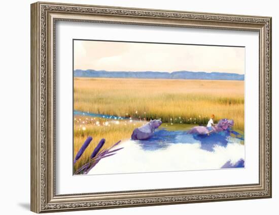 Hippo Friends-Nancy Tillman-Framed Art Print