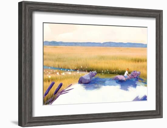 Hippo Friends-Nancy Tillman-Framed Art Print