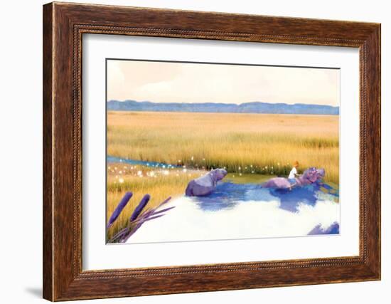 Hippo Friends-Nancy Tillman-Framed Art Print