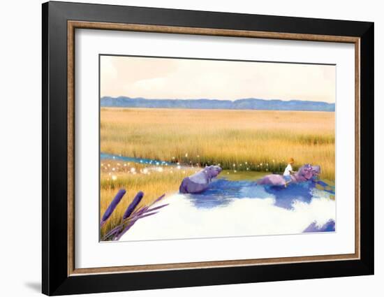 Hippo Friends-Nancy Tillman-Framed Art Print