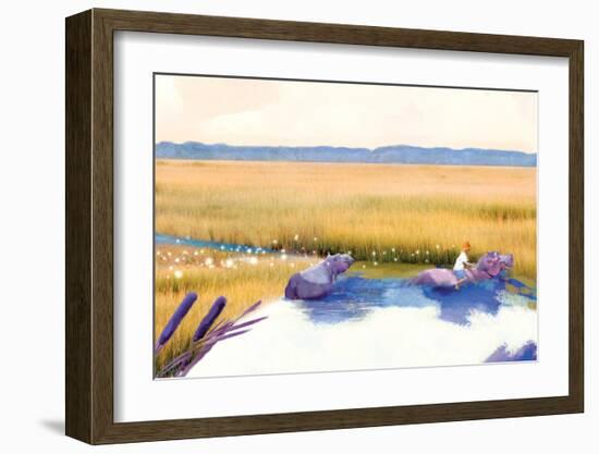 Hippo Friends-Nancy Tillman-Framed Art Print