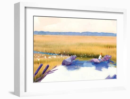 Hippo Friends-Nancy Tillman-Framed Art Print