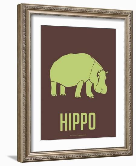 Hippo Green-NaxArt-Framed Art Print