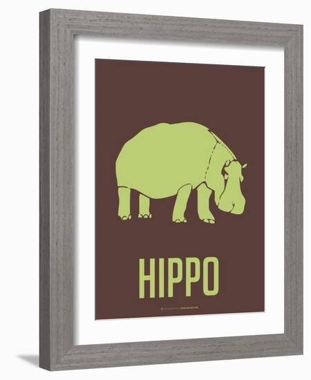 Hippo Green-NaxArt-Framed Art Print
