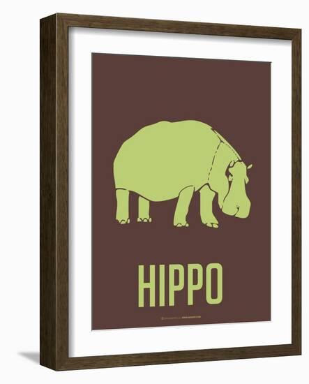 Hippo Green-NaxArt-Framed Art Print