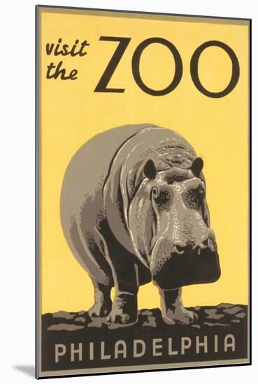 Hippo, Philaadelphia Zoo-null-Mounted Art Print