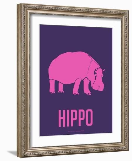 Hippo Pink-NaxArt-Framed Art Print