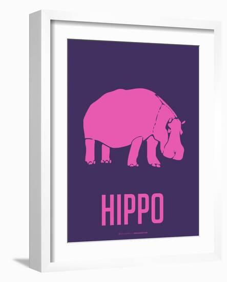 Hippo Pink-NaxArt-Framed Art Print