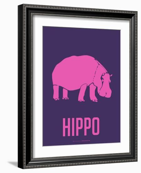 Hippo Pink-NaxArt-Framed Art Print