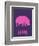 Hippo Pink-NaxArt-Framed Art Print