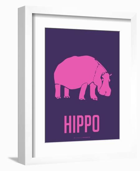 Hippo Pink-NaxArt-Framed Art Print