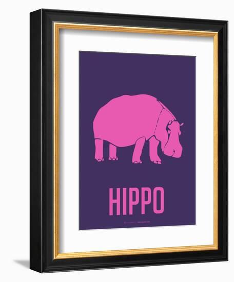 Hippo Pink-NaxArt-Framed Art Print