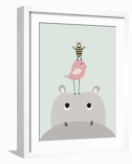 Hippo-Nanamia Design-Framed Art Print