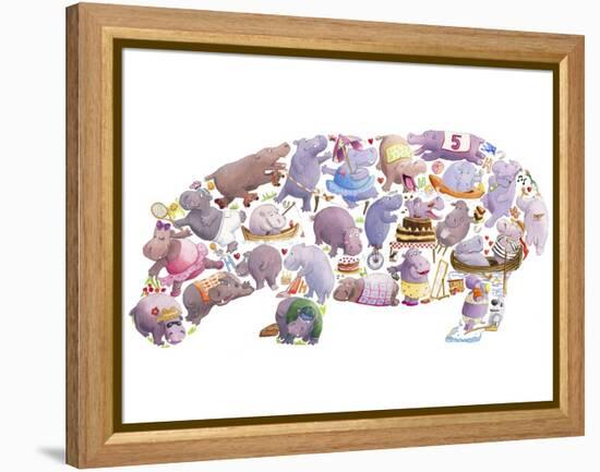 Hippo-Louise Tate-Framed Premier Image Canvas